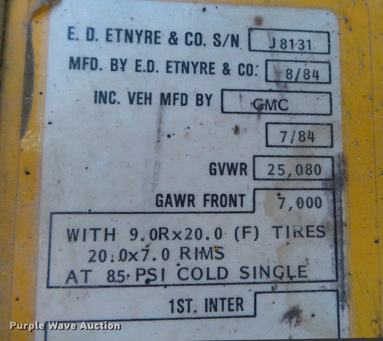 image for item DA2591 1984 Chevrolet Kodiak oil distributor truck