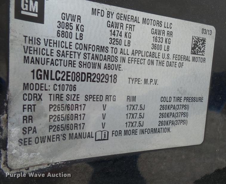 image for item DB0504 2013 Chevrolet Tahoe Police SUV