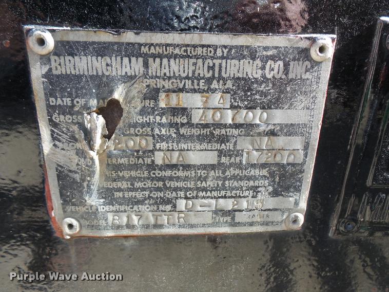 image for item DB1501 1973 Birmingham tilt deck equipment trailer