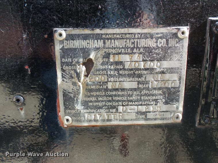 image for item DB1501 1973 Birmingham tilt deck equipment trailer