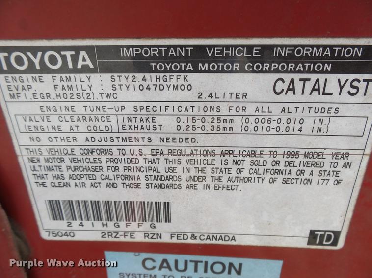 image for item DB1944 1995 Toyota Tacoma pickup truck