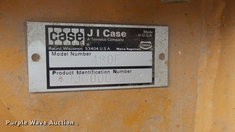 image for item DB3765 1990 Case 480F Construction King backhoe