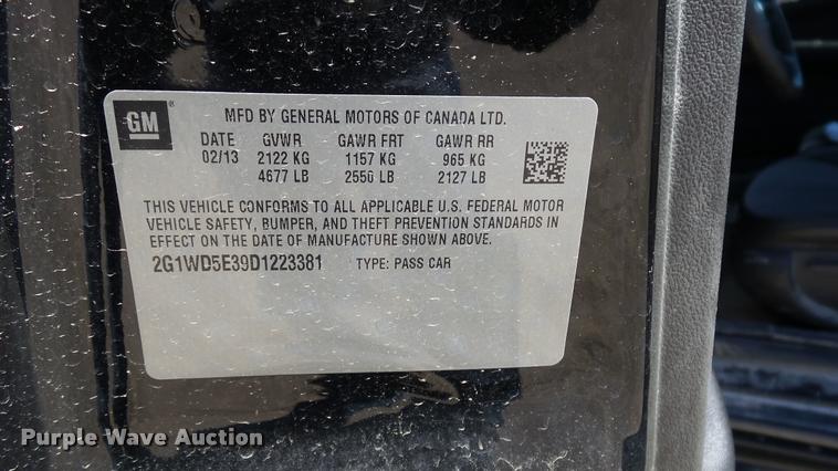 image for item DB3810 2013 Chevrolet Impala Police Cruiser