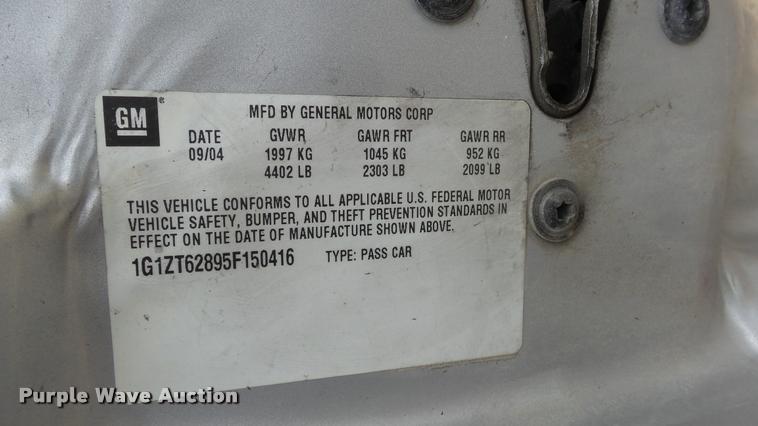 image for item DB3840 2005 Chevrolet Malibu