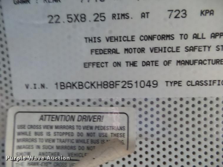 image for item DB5003 2008 Blue Bird Vision school bus