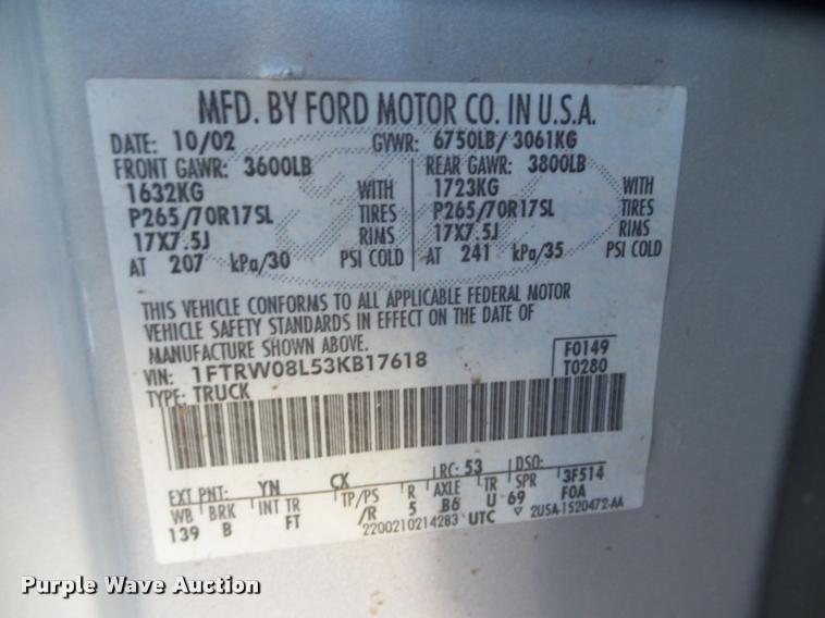 image for item DB5011 2003 Ford F150 SuperCrew pickup truck