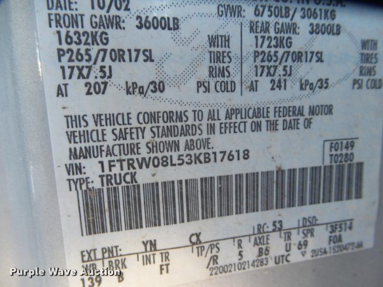 image for item DB5011 2003 Ford F150 SuperCrew pickup truck