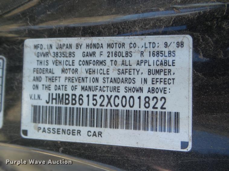 image for item DB5015 1999 Honda Prelude