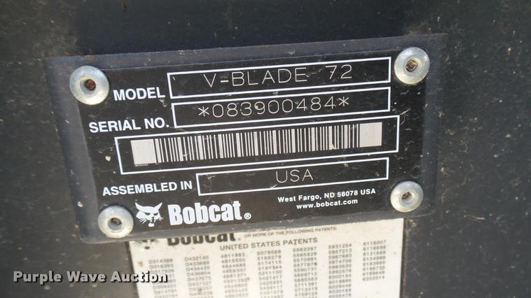 image for item DS9190 Bobcat 72 V-blade snow plow