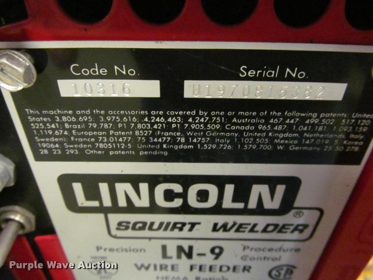 image for item DT9684 Lincoln Electric LN-9 Squirt welder wire feeder