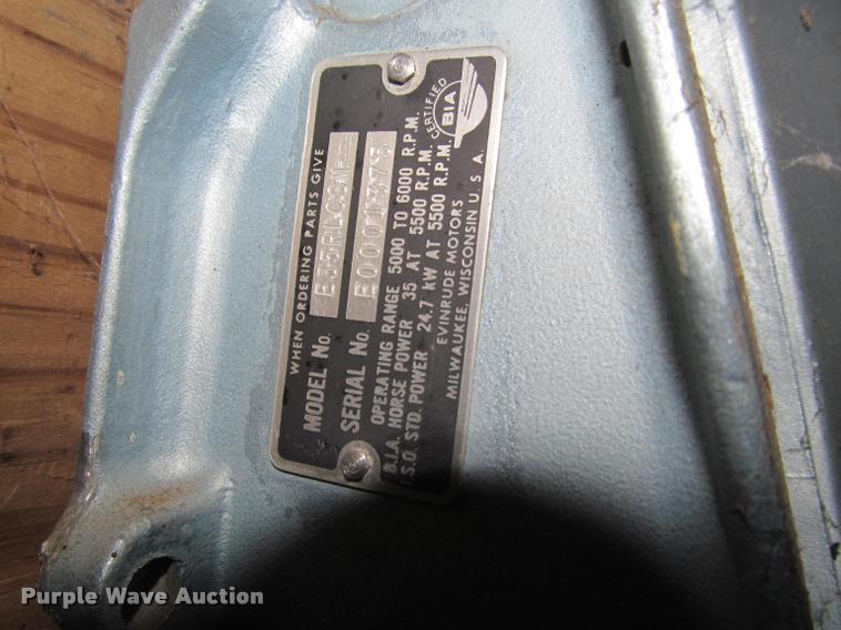 image for item DT9689 Evinrude boat motor