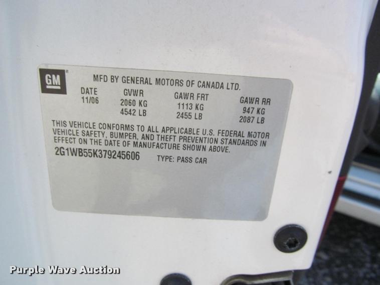 image for item K4972 2007 Chevrolet Impala LS