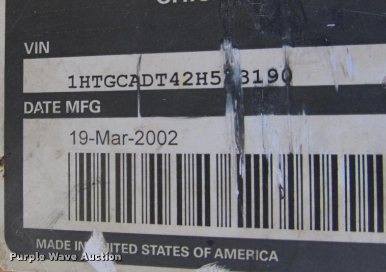 image for item K4974 2002 International F2554 dump truck