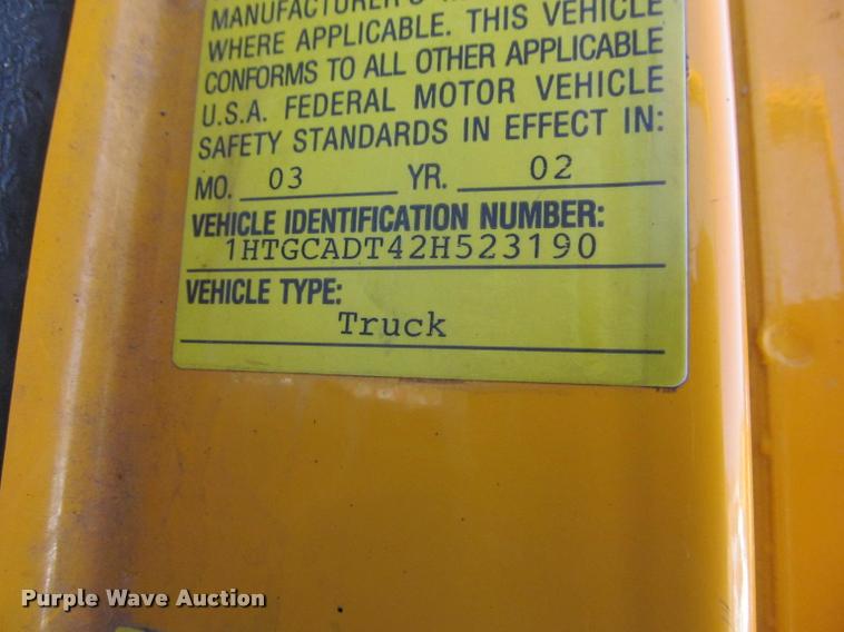 image for item K4974 2002 International F2554 dump truck