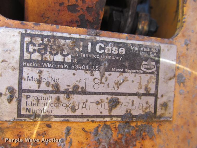 image for item K4976 1991 Case 1840 skid steer