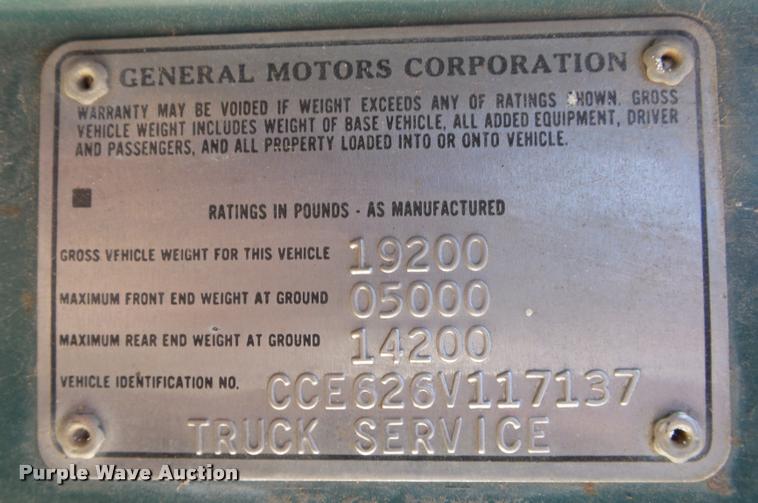 image for item DA2572 1976 Chevrolet C60 grain truck