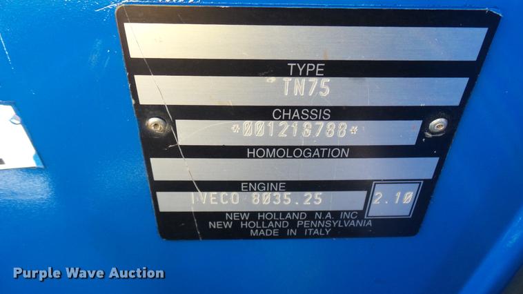 image for item DS9192 New Holland TN75 tractor with loader