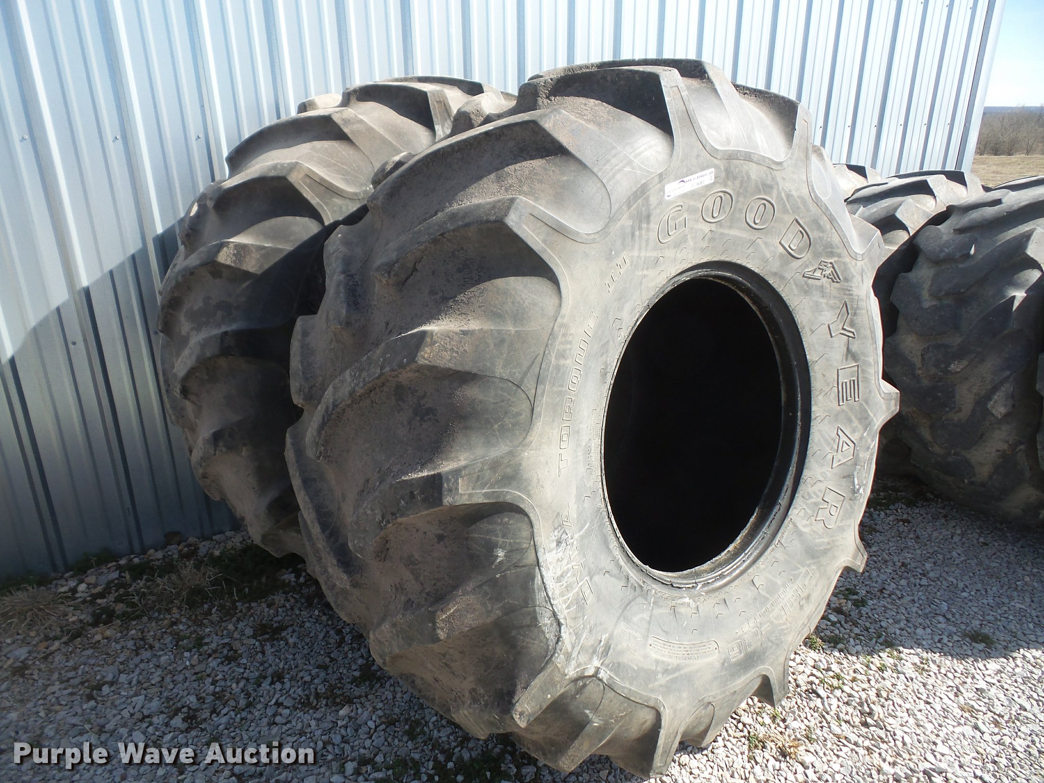 (2) Goodyear 28L-26 tires in Pomona, KS | Item DC9085 sold | Purple Wave