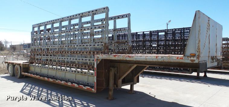 image for item DB0115 1984 Unruh double drop deck glass trailer