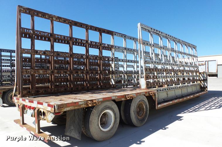 image for item DB0115 1984 Unruh double drop deck glass trailer