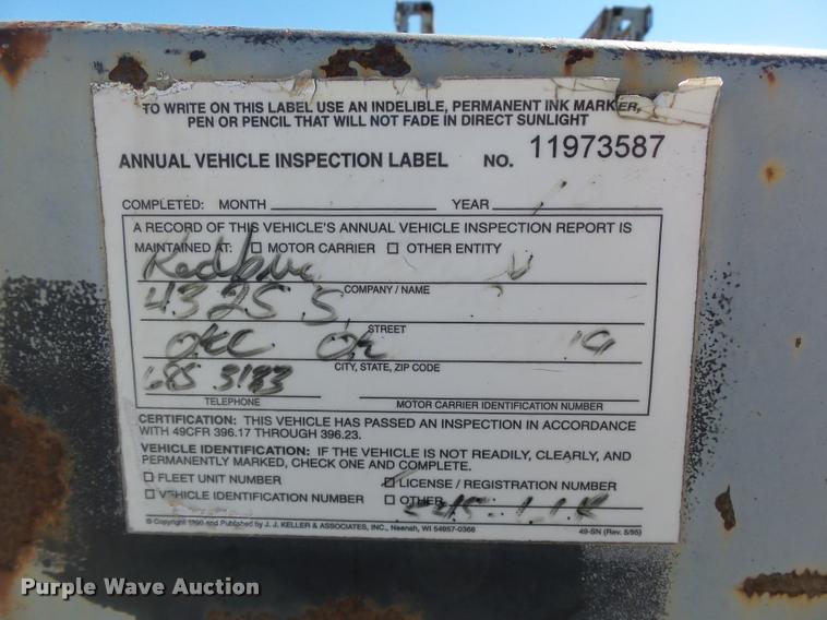 image for item DB0117 1988 Fruehauf double drop deck glass trailer