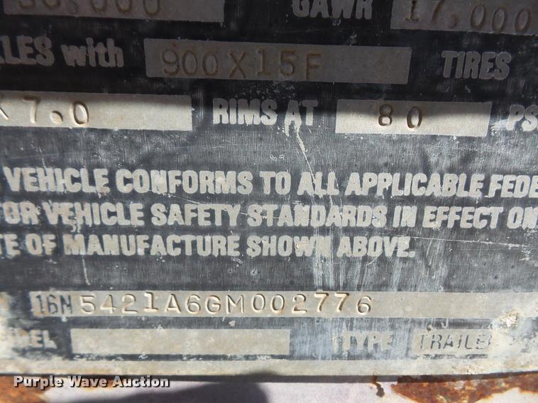 image for item DB0503 1986 American Rebel drop deck trailer