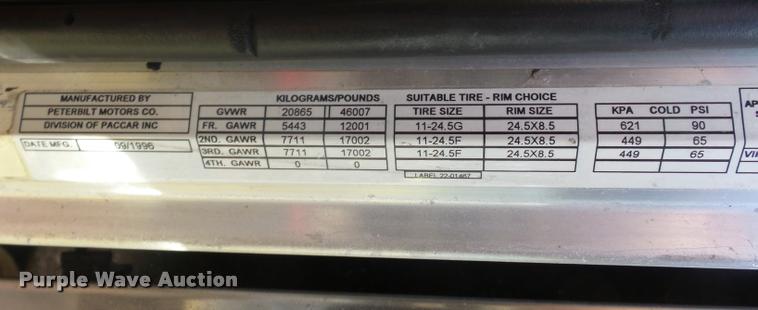 image for item J1573 1997 Peterbilt 377 semi truck