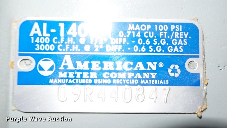 image for item AU9634 (2) American Meter AL1400 gas meters