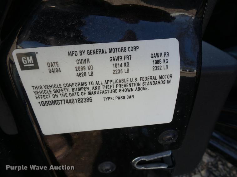 image for item BH9293 2004 Cadillac CTS