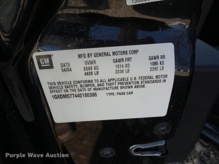 image for item BH9293 2004 Cadillac CTS