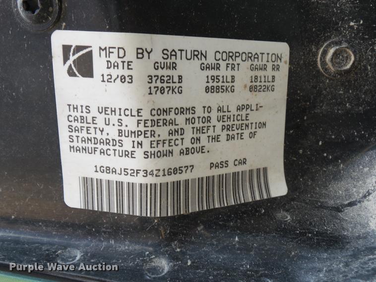 image for item BH9295 2004 Saturn Ion