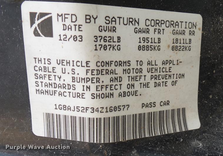 image for item BH9295 2004 Saturn Ion