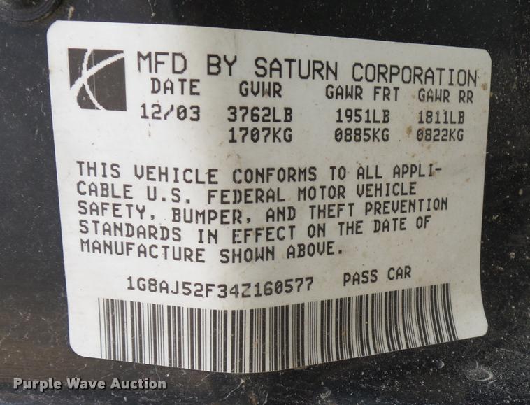 image for item BH9295 2004 Saturn Ion