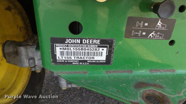 image for item BY9052 John Deere LT155 lawn mower