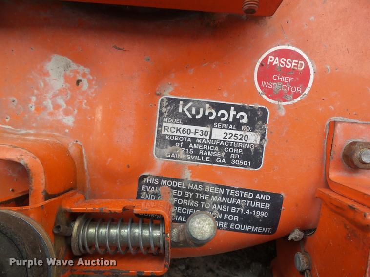 image for item CB9865 Kubota F2560 lawn mower and attachments