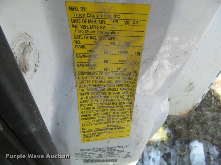 image for item CB9875 2003 Ford F450 Super Duty service truck