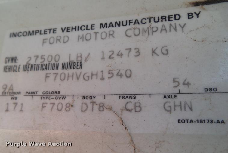 image for item CB9882 1980 Ford F708 dump truck