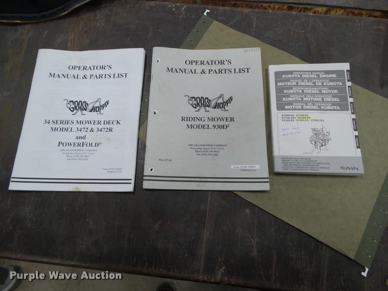 image for item CB9887 2011 Grasshopper 930D2 ZTR lawn mower