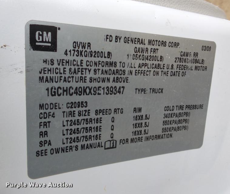 image for item DA1798 2009 Chevrolet Silverado 2500HD Ext. Cab pickup truck