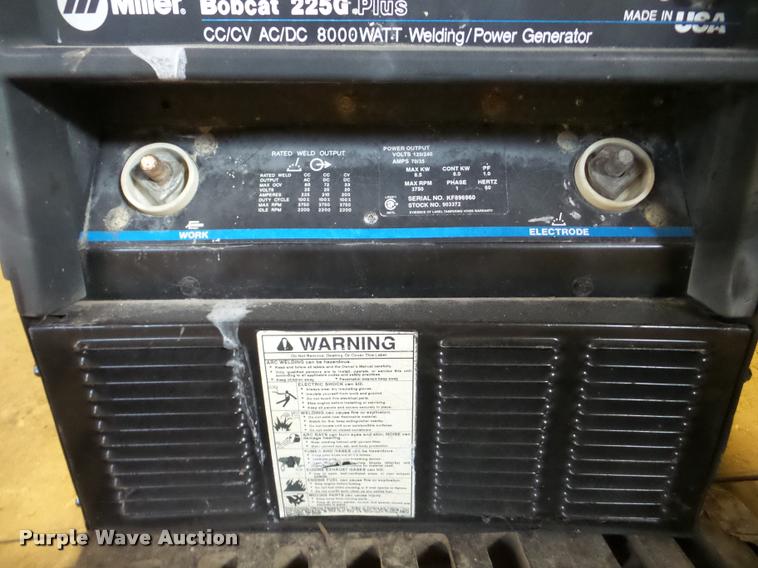 image for item DA1810 Miller Bobcat 225G Plus welder/generator