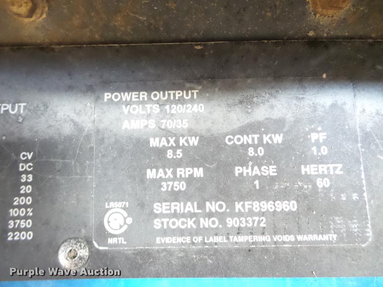 image for item DA1810 Miller Bobcat 225G Plus welder/generator