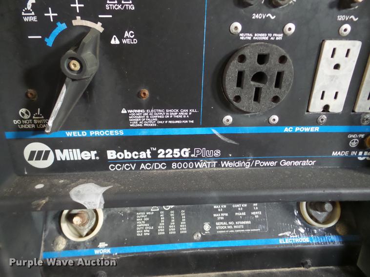 image for item DA1810 Miller Bobcat 225G Plus welder/generator