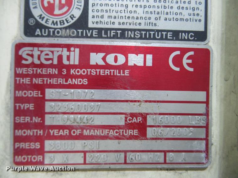 image for item DA1812 (4) 2003 Steril Koni truck lifts