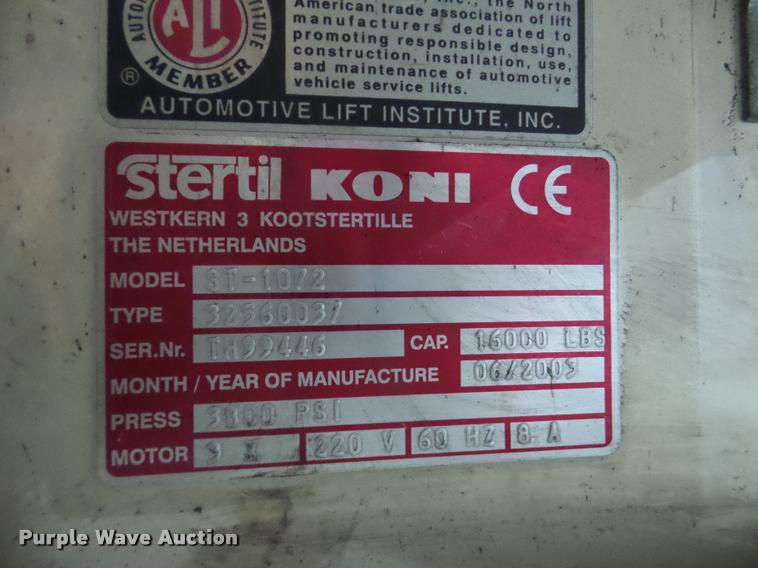 image for item DA1813 (4) 2003 Stertil Koni truck lifts