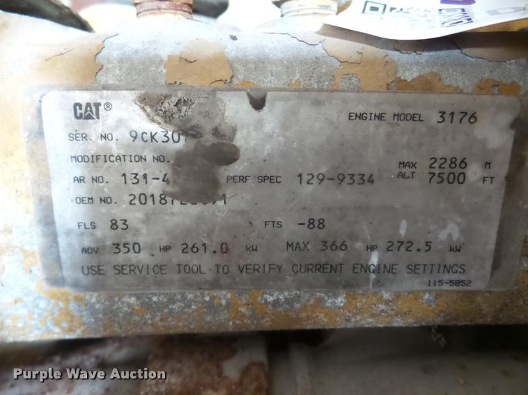 image for item DA1825 Caterpillar 3176 six cylinder turbo diesel engine