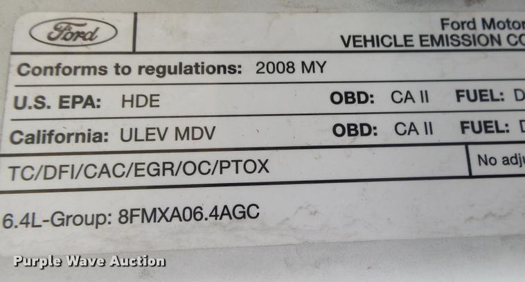 image for item DA2568 2008 Ford F350 Super Duty SuperCab flatbed pickup truck