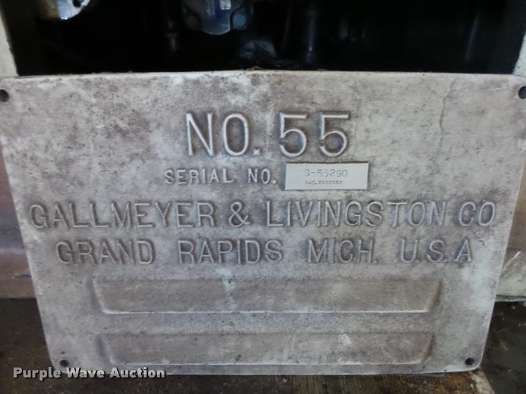 image for item DA2570 Gallmeyer & Livingston Co. surface grinder