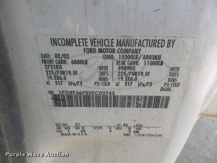 image for item DA3954 2002 Ford F450 Super Duty service truck