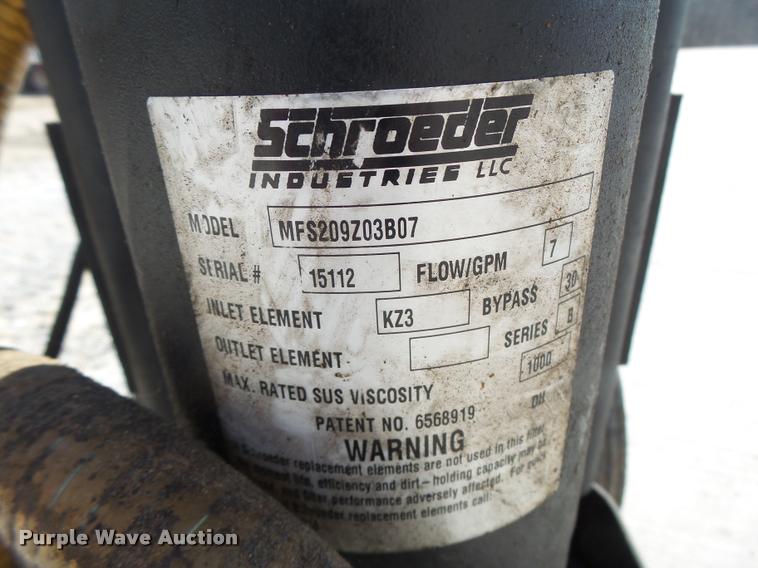 image for item DA9428 Schroeder MFS209Z03B07 hydraulic oil reclaimer