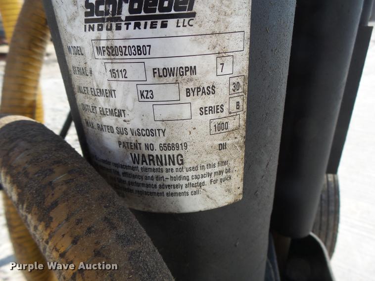 image for item DA9428 Schroeder MFS209Z03B07 hydraulic oil reclaimer